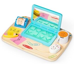 NIB Melissa & Doug Wooden Work & Play Desktop Activity Board